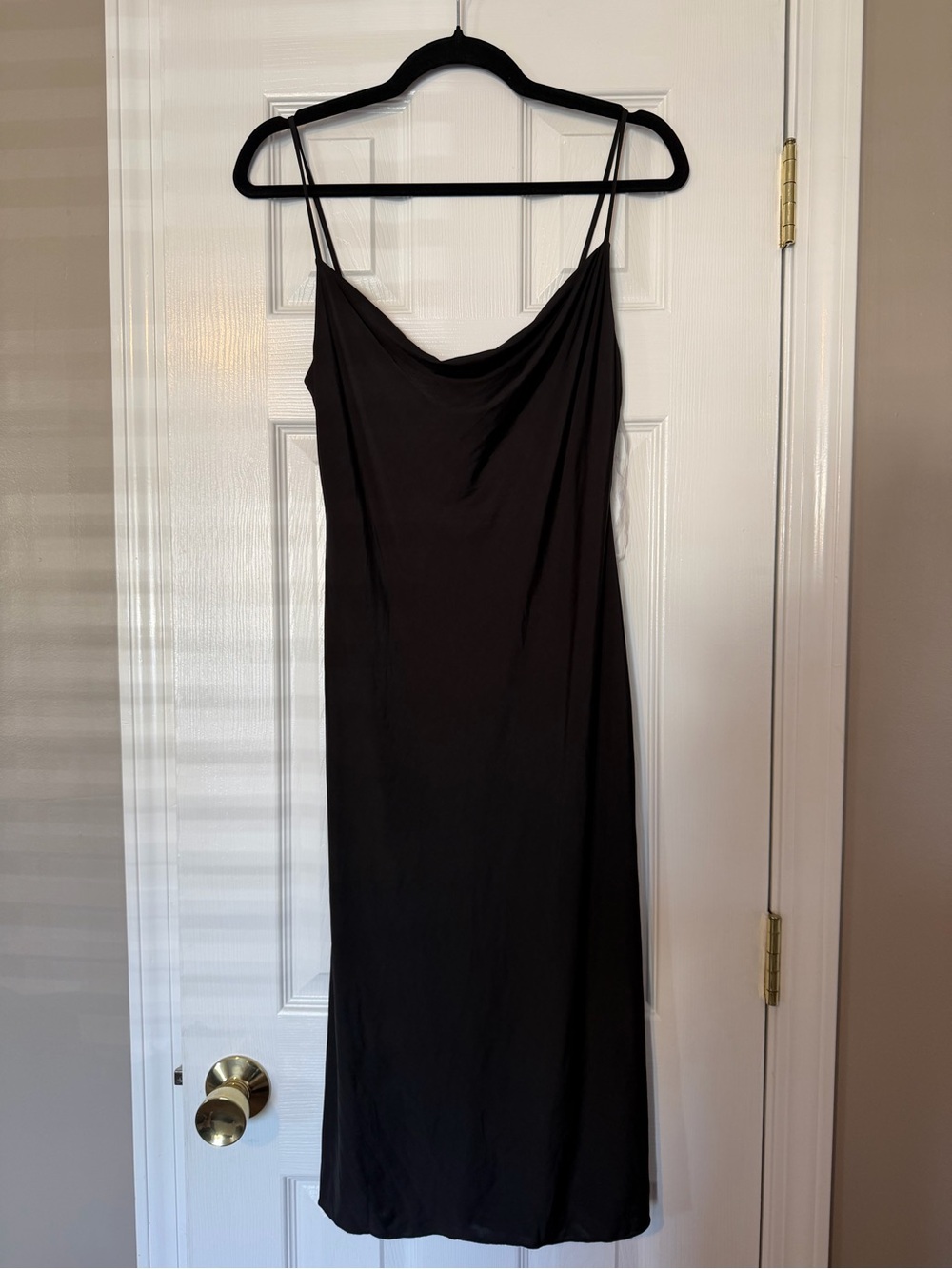 Sincerely Jules Black Cowl Neck Maxi Slip Dress